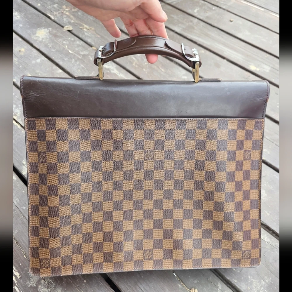 Louis Vuitton Vintage 1998 Altona Damier Ebene Bag Briefcase Classy y2k laptop